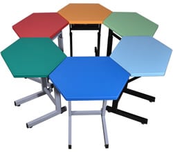 HDPE六角學生課桌 (T07桌板)